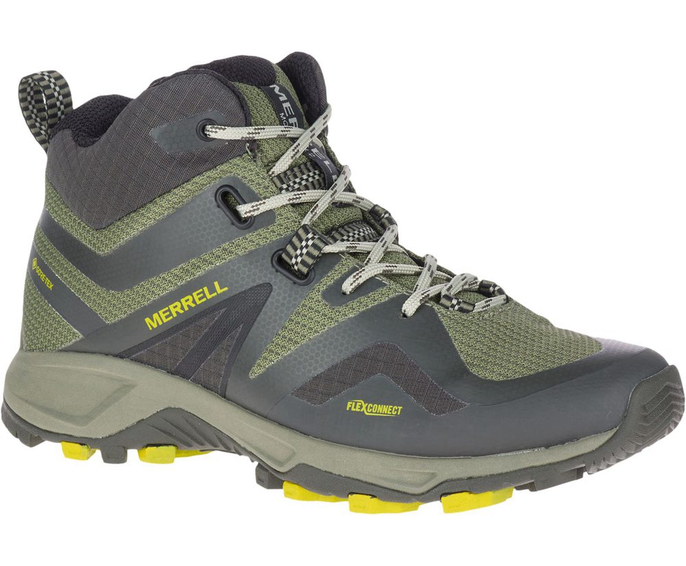 Kozaki Merrell Damskie Oliwkowe - Mqm Flex 2 Mid Gore-Tex® - 170524-FDK